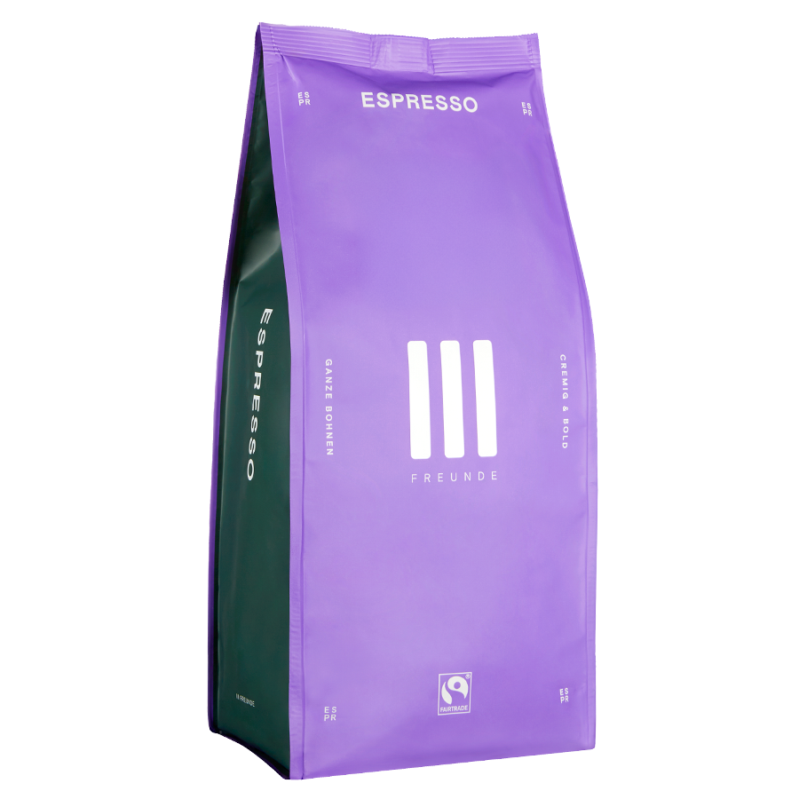 III FREUNDE Espresso ganze Bohnen - Bio & Fairtrade