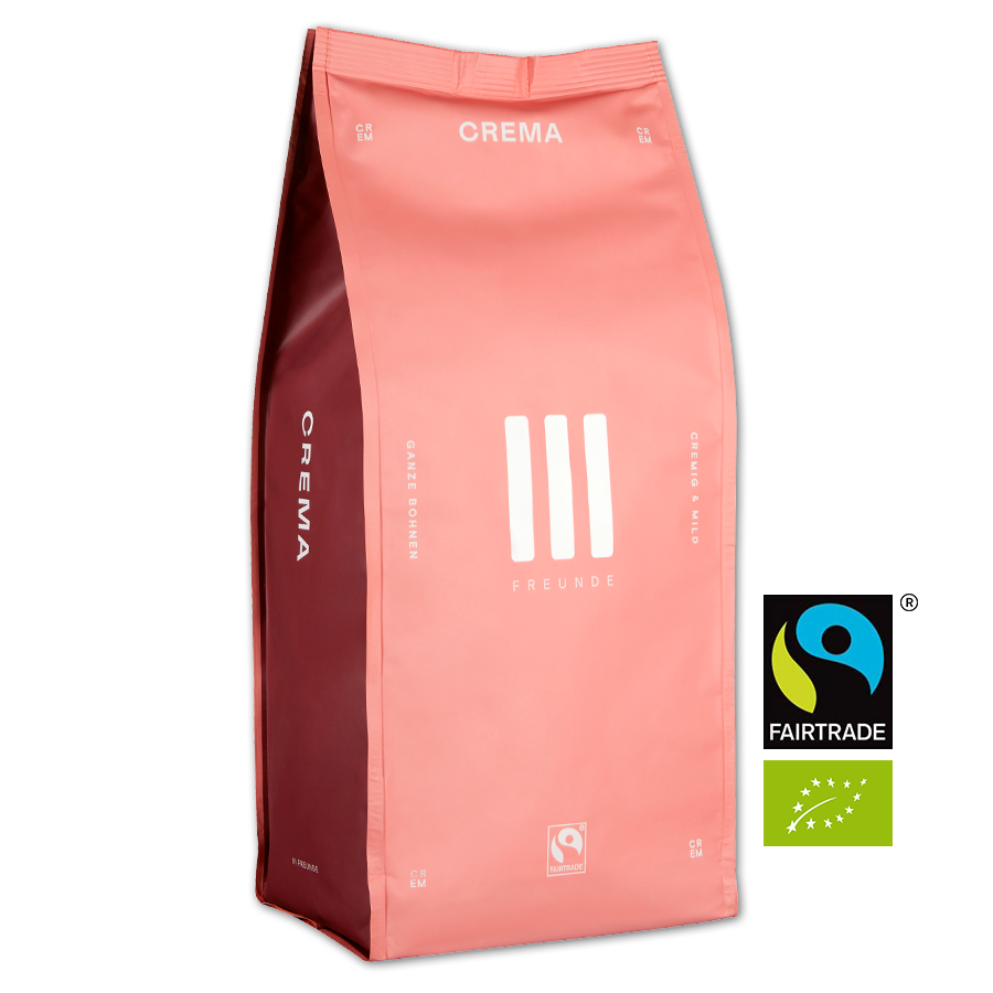III FREUNDE Crema ganze Bohnen - Bio & Fairtrade